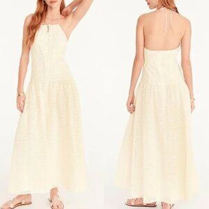 J Crew Collection Anguilla Halter Dress Eyelet Size 14 Wedding Bride Cocktail